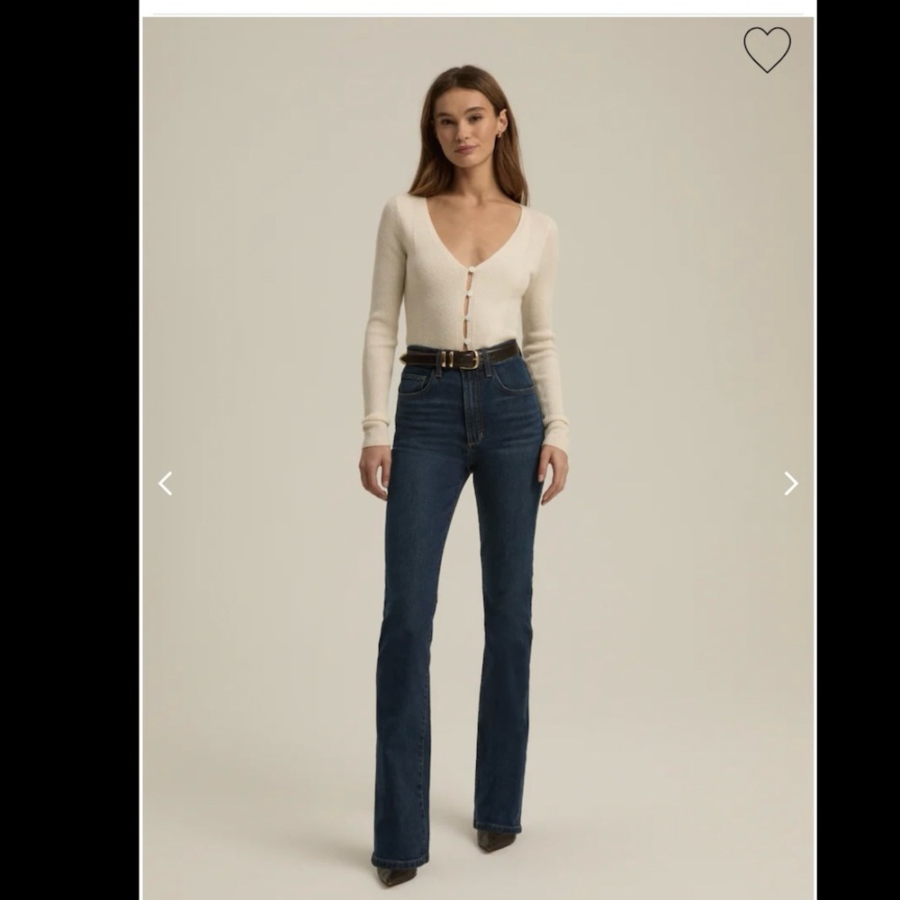 Favorite Daughter The Valentina Super High Waist Mini Bootcut Jeans